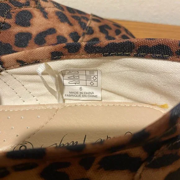 Charlie Paige Leopard Print Canvas Ballet Shoes - Picture 7 of 11